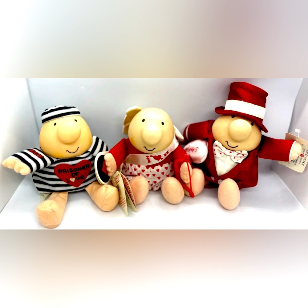 Valentines Vintage ZIGGY plush lot of 3